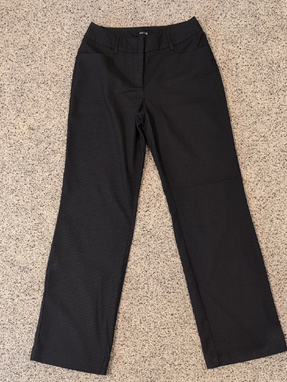 Apt. 9 Black Textured Straight Dress Pants